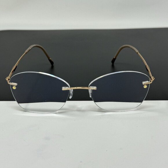 Silhouette 5521 70 3530 Titanium Gold Rimless Eyeglasses Frames 17 140 Austria